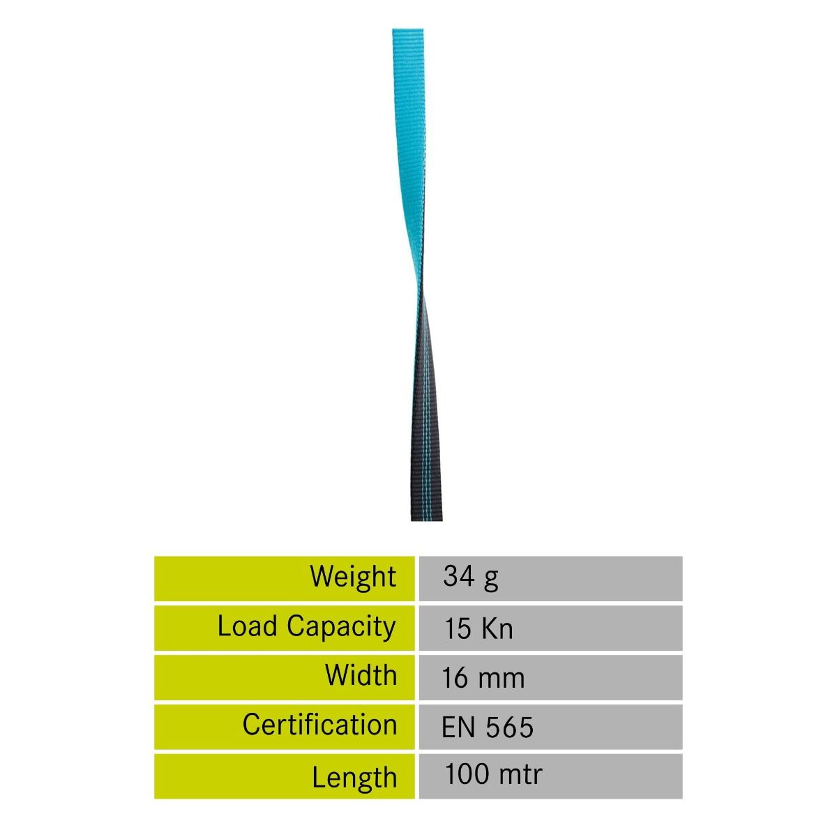 Edelrid X -Tube 16 mm 100 Mtr