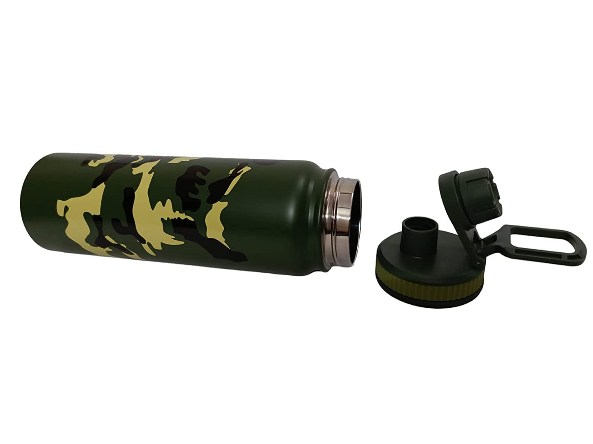 Camo Stainless Steel Water Bottle | Double Wall Vacuum | Insulated Fla