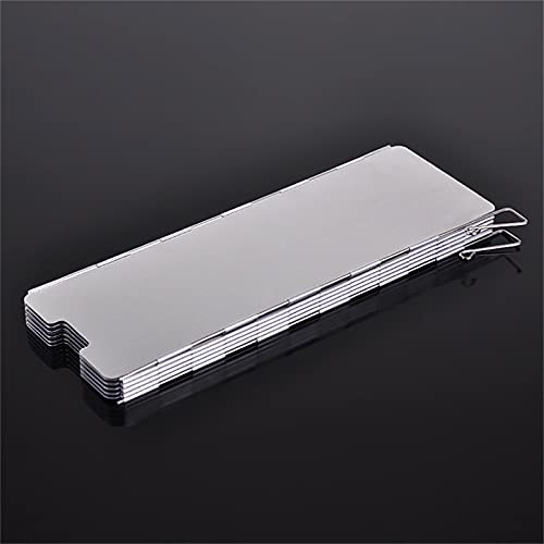 Folding Stove Windscreen - 10 Panels Wind Shield Aluminium Alloy Windshield Camp Stove Wind Screen for Stove in Camping, Hiking, Backpacking, Picnicking