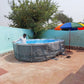 Bestway Power Steel 16' x 10' x 42" Oval Frame Swimming Pool Set with Filter, Ladder and Cover