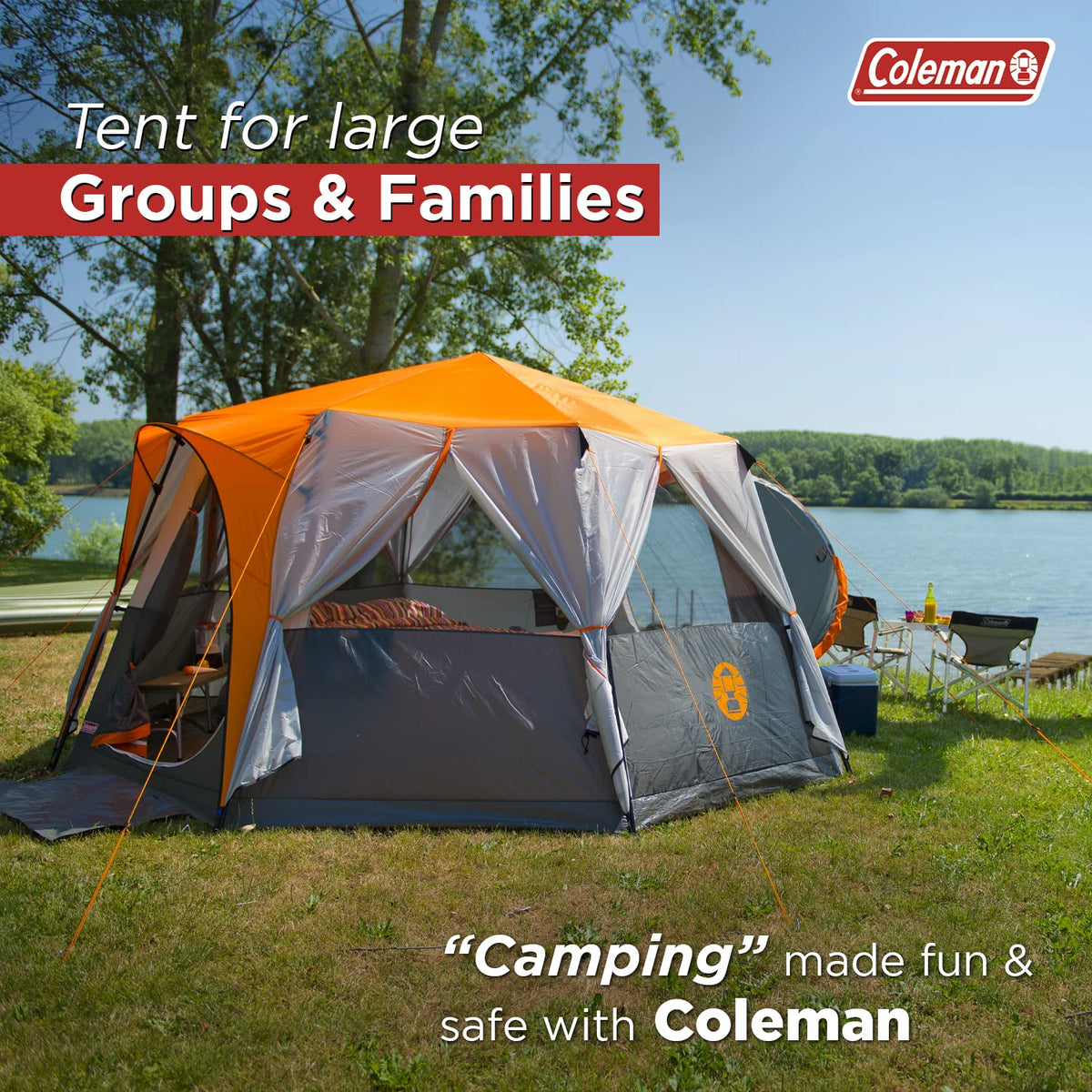 coleman octagon 98 tent Coleman Cortes Octagon 8 Tent (Orange)