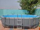 Bestway Power Steel 16' x 10' x 42" Oval Frame Swimming Pool Set with Filter, Ladder and Cover