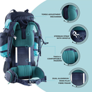 Tripole Walker Pro 60 Litre Rucksack for Trekking and Hiking | Front Opening