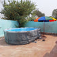 Bestway Power Steel 16' x 10' x 42" Oval Frame Swimming Pool Set with Filter, Ladder and Cover