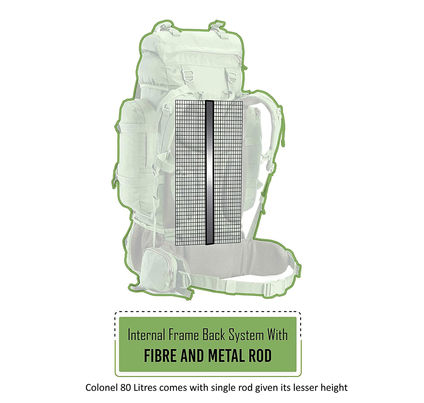 Tripole Colonel Series 80 Litre Rucksack + Detachable Day Pack & Rain Cover