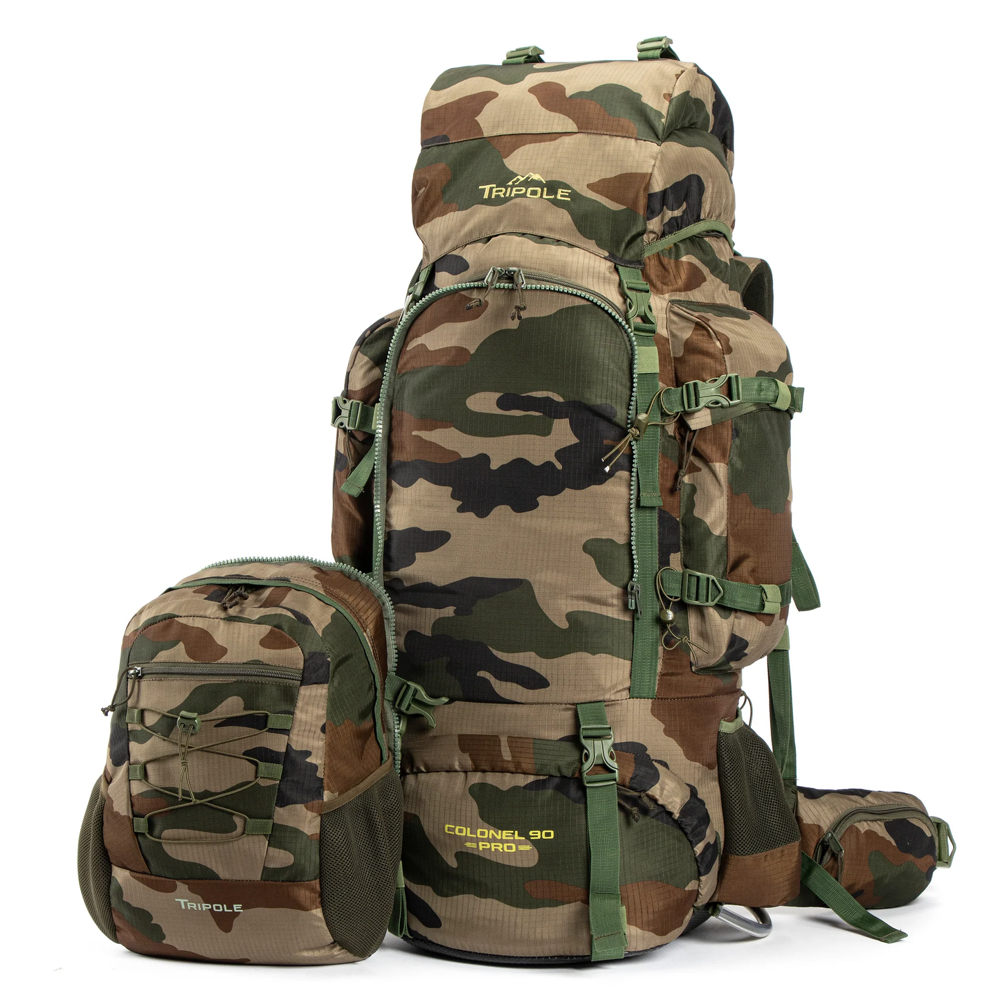 Tripole Colonel Pro Metal Frame Rucksack | Front Opening | Detachable Bag | Rain Cover | 90 Litres