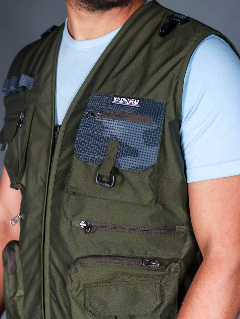 Jungle Safari Trekkers Half Jacket | 9 Pocket Design | Water Repellent Fabric