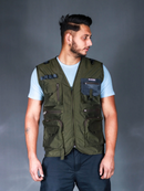 Jungle Safari Trekkers Half Jacket | 9 Pocket Design | Water Repellent Fabric