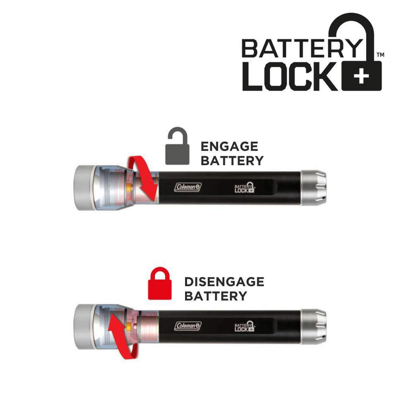 coleman rechargeable flashlight batteries Coleman Divide+ 200 LED Flashlight Batterylock