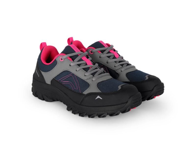 Adventra Women Low-Top Hiking Shoes with Anti-Skid Rubber Sole (EH500) Black-Pink