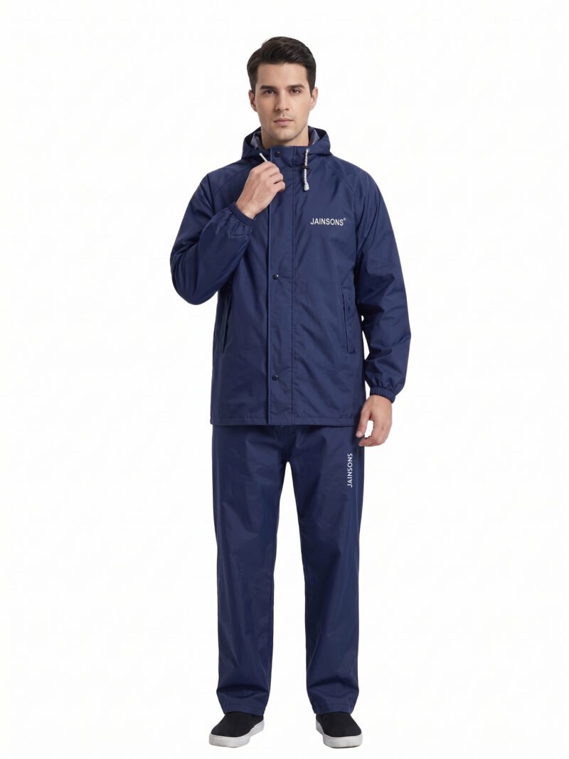 Jainsons Men's Rio Safari Raincoat Set | Navy Blue | Poly Micro Seam Sealed | 3000MM Waterproof Tested