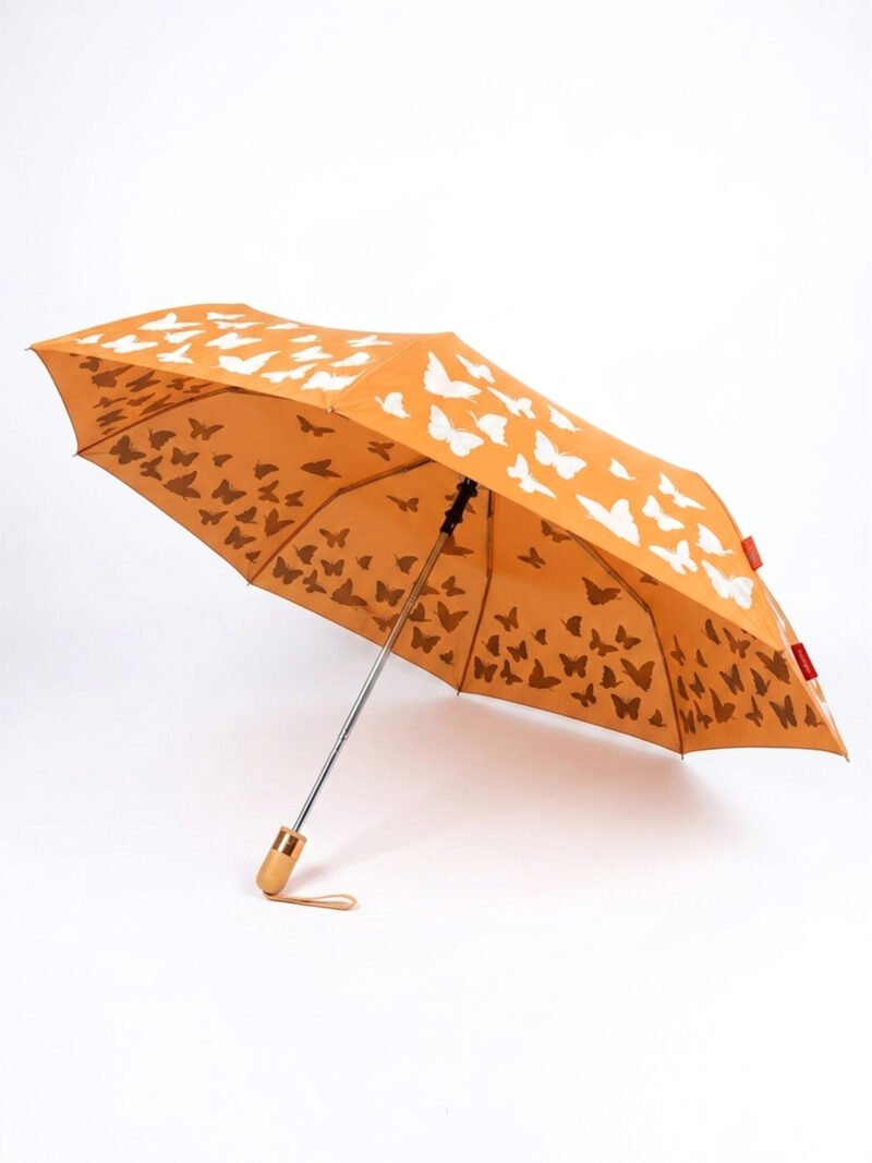 Jainsons Aurora X5 Umbrella | 3 Fold Umbrella | Magic Print | Orange