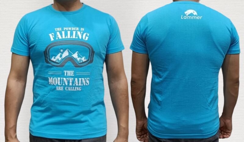 JAG 100% Premium Cotton Tshirt | Half Sleeves | Powder is falling