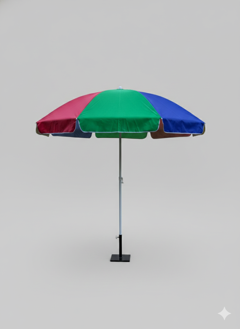 Outdoor Garden Umbrella | Mango Silver Coated Fabric | Garden Umbrella | Outdoor Umbrella | 6/7/8 Feet Diameter | Thick Frame