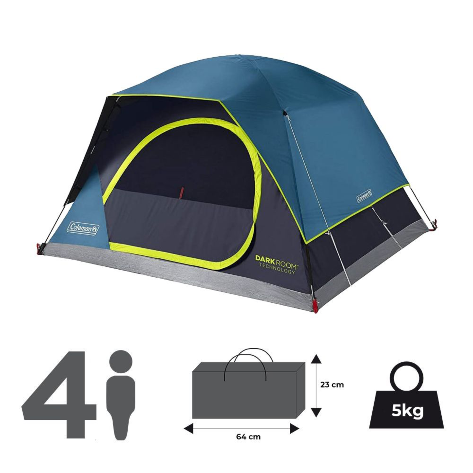 Coleman Skydome Darkroom 4 Person Tent | Waterproof Tent - Image 3