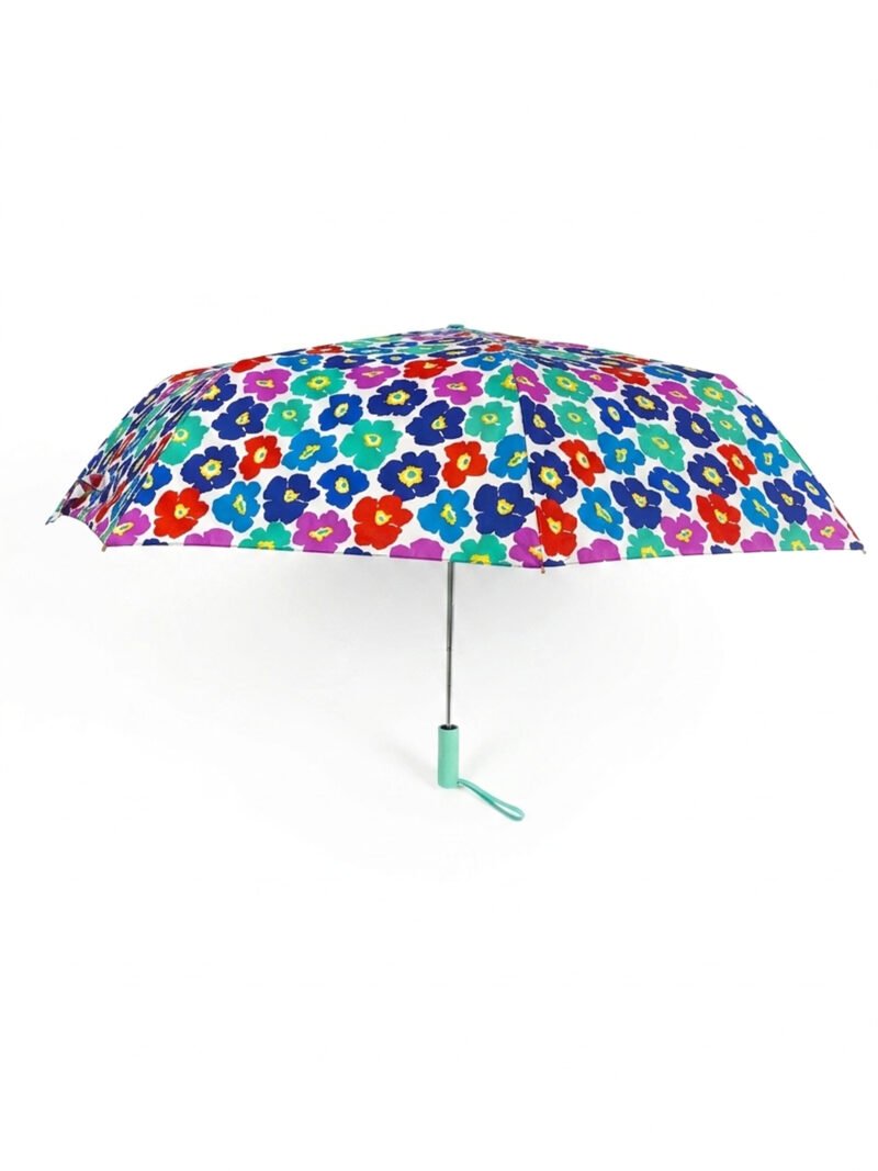 Jainsons Bloom X4 Umbrella | 2 Fold Umbrella | Silver Print | Flora 5