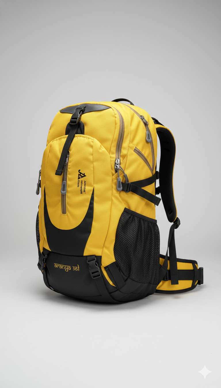 JAG Aranya 45L Alpine Backpack | Air Flow Back Support | Twin Aluminium Rods + Mesh | Alpine Sunset - Image 5
