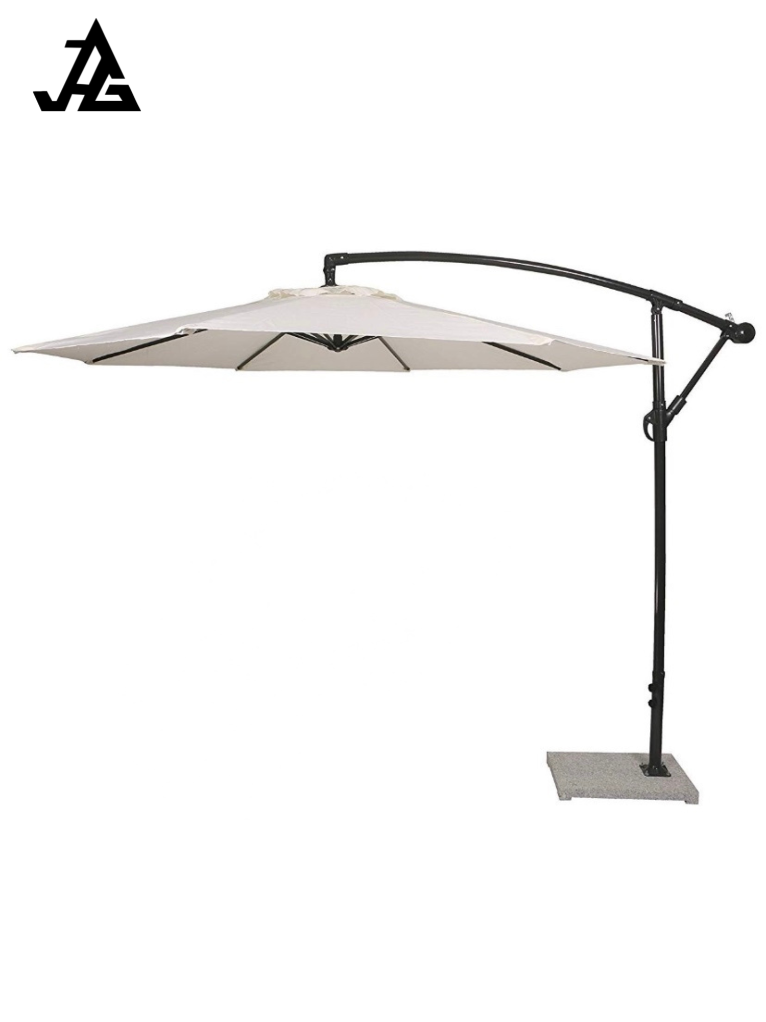 2.7m./9ft. Diameter Luxury Round Side Pole Umbrella