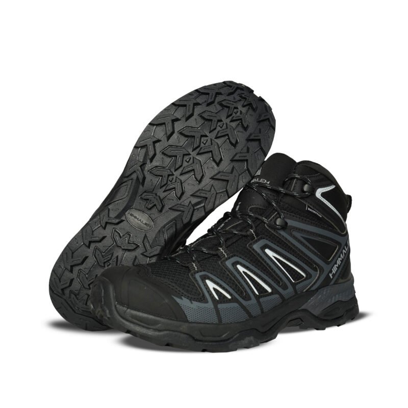 Himmaleh Ranger High Ankle Hiking & Trekking Shoes | Waterproof | Colour: Charcoal | Anti Skid | Vegan