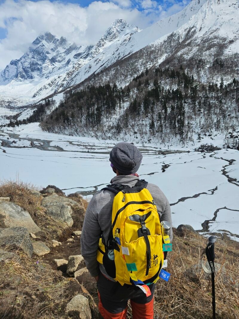 JAG Aranya 45L Alpine Backpack | Air Flow Back Support | Twin Aluminium Rods + Mesh | Solar Flare