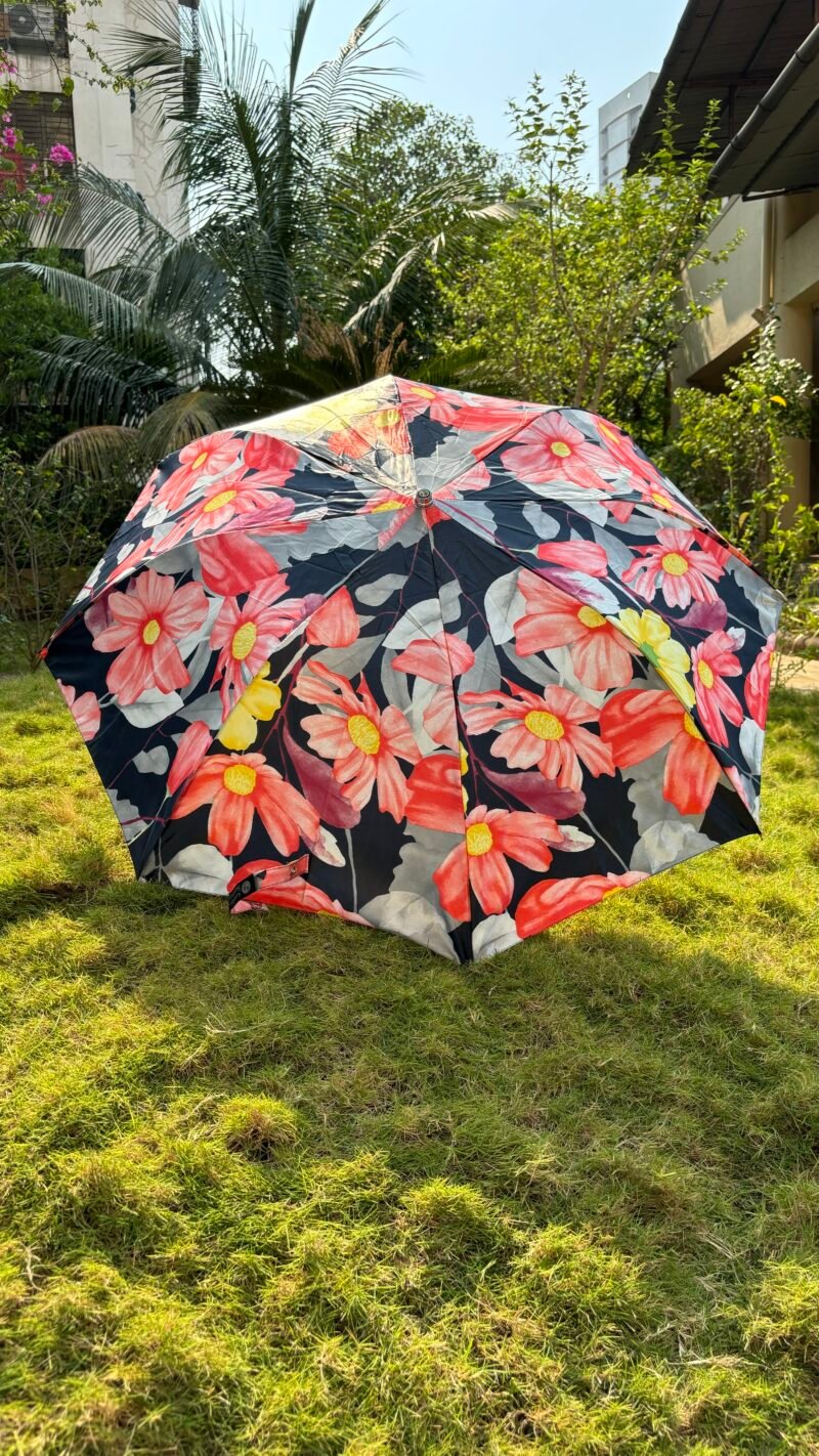 Jainsons 2 Fold Satin Printed Umbrella | Eco | 23”X8