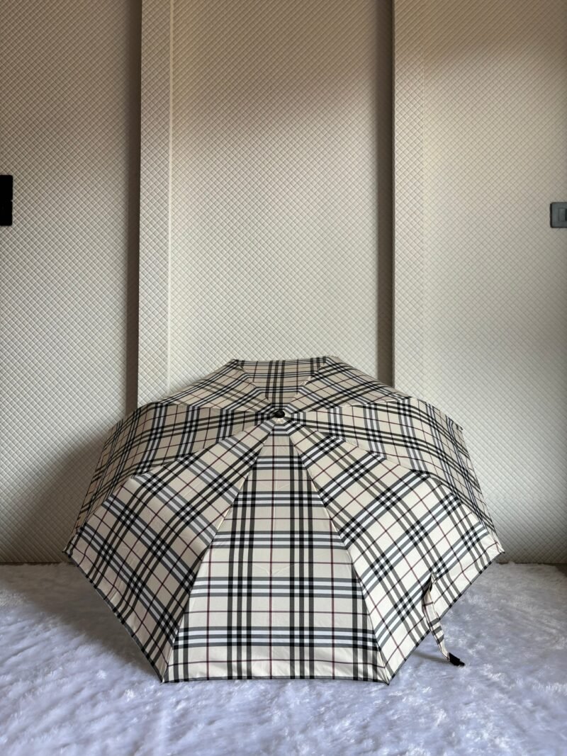 Fully Automatic Jainsons Rain-Check 3 Fold Jumbo Umbrella | Checks Print | Khaki