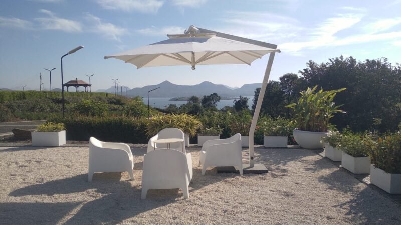 JS Santorini Ultra Premium Luxury Umbrella | Outdoor Umbrella | Made in Bharat | Square Side Pole