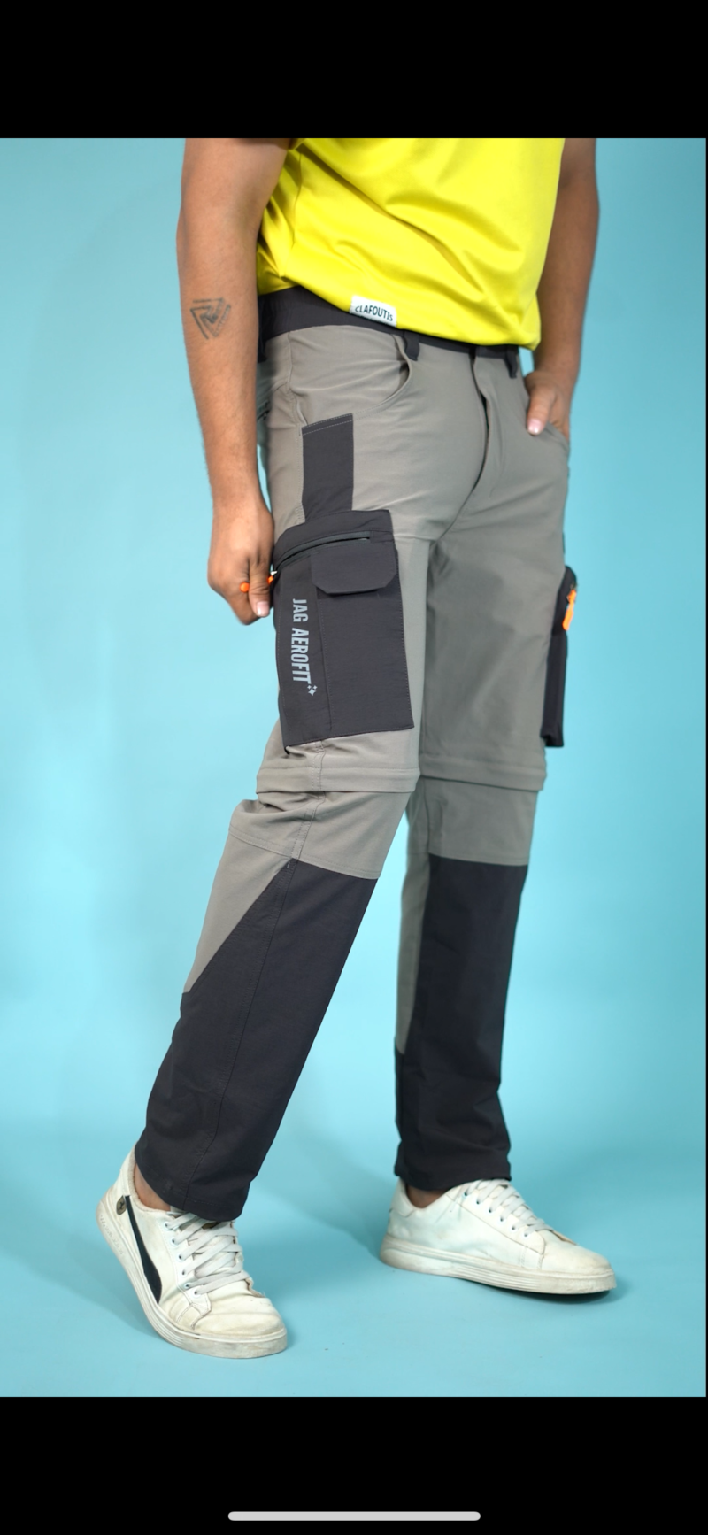 JAG Aerofit Convertible Travel & Hiking Pants | 5 Pocket Design | Stretchable Fabric | Deep Blue | Pants for Trekking