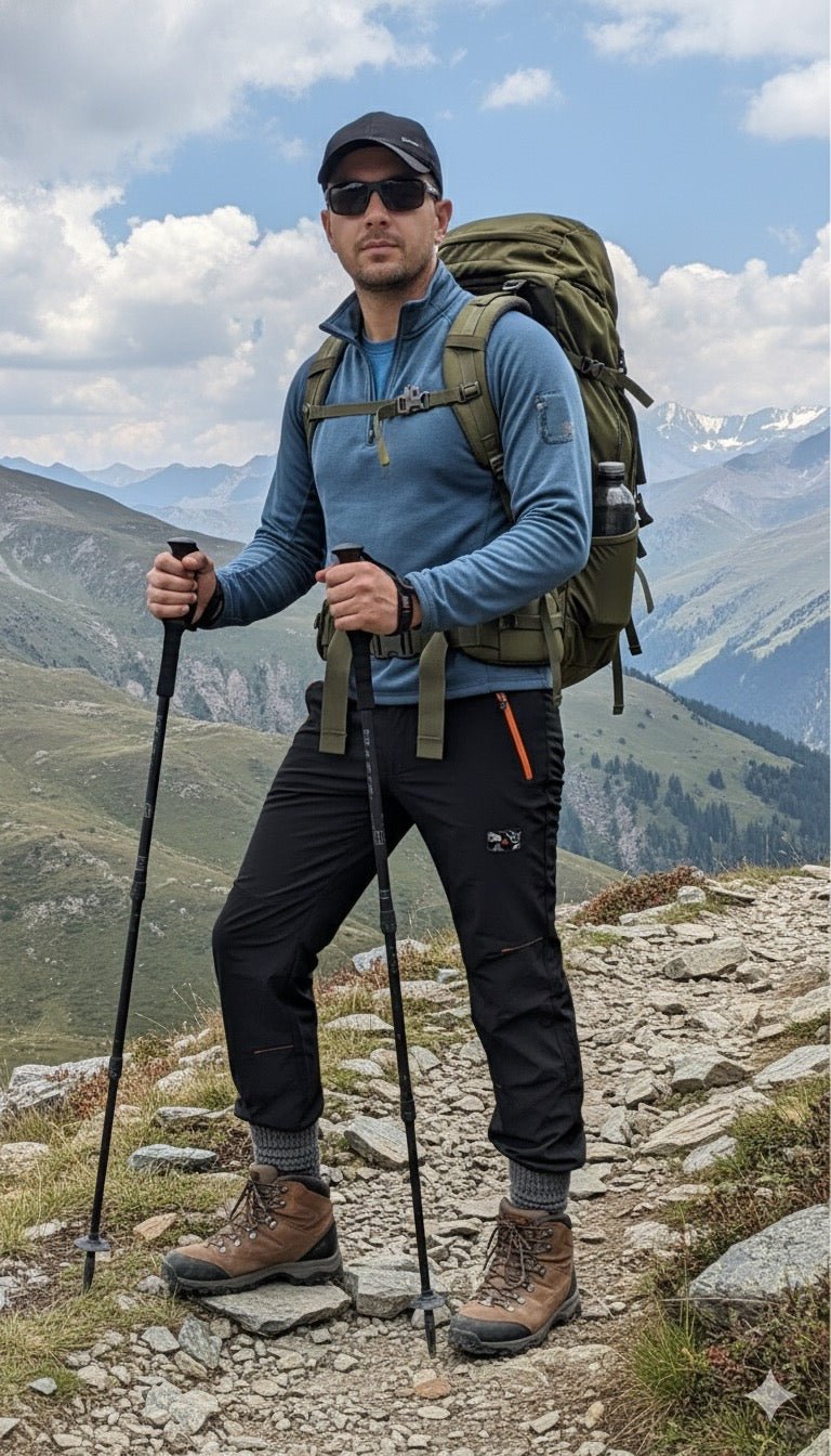 JAG Sprint Hiking & Trekking Pant | Performance Gear | 2 Pockets | Knee Darts | Olive Green
