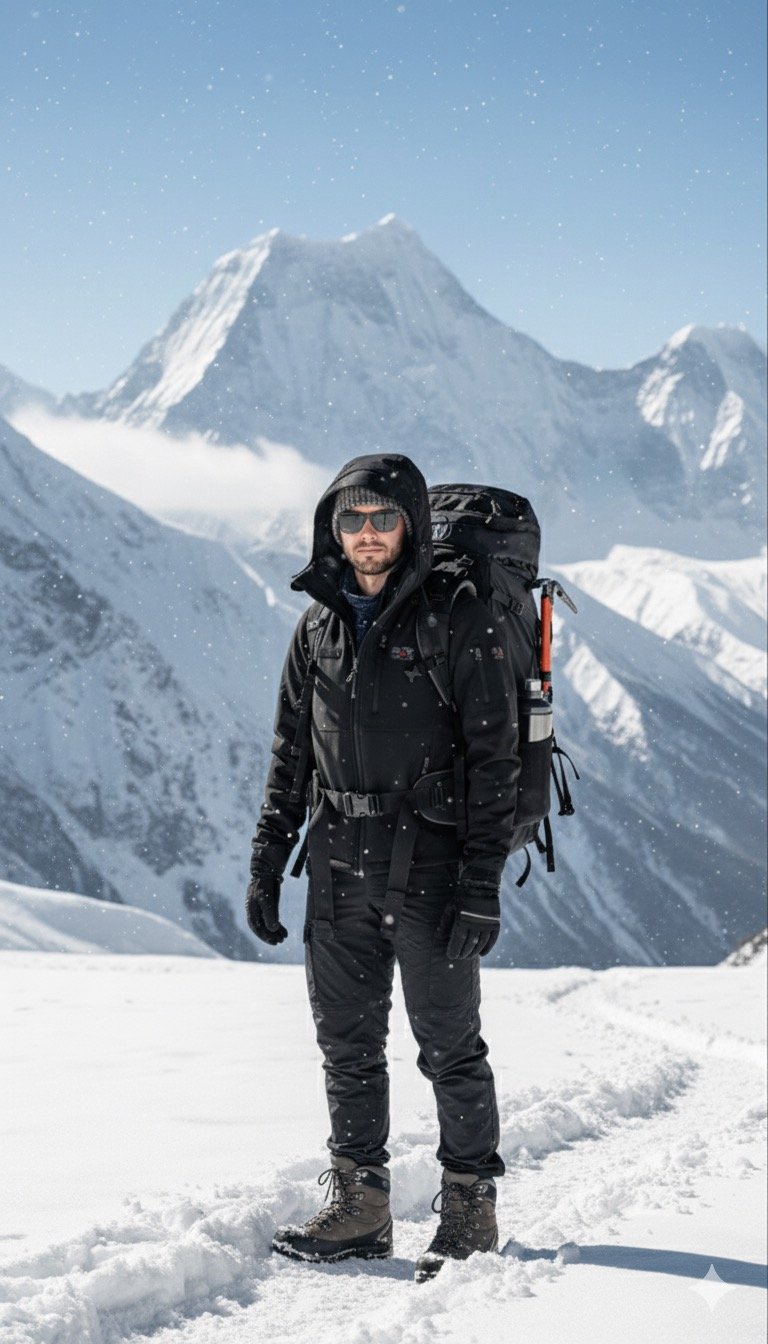 JAG Siachen Series Minus 5 Tactical Snowproof Jacket | Winter Jacket | Black | 3 Pockets