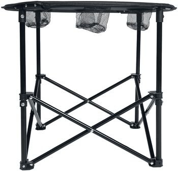Round Compact Foldable Table with Bottle holder