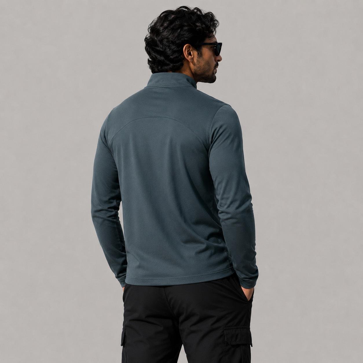 JAG Summit Seeker Series Full Sleeves Tshirt | UPF 50+ Protection | Hiking Tshirt | Trekking Tshirt | Steel Blue - Image 2