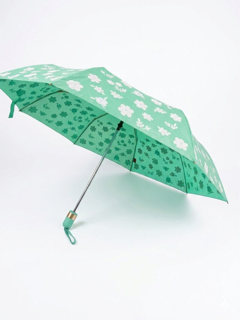 Jainsons Aurora X5 Umbrella | 3 Fold Umbrella | Magic Print | Sea Green