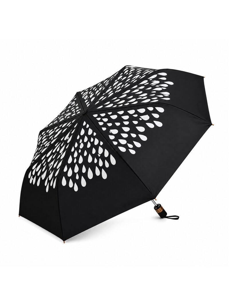 Jainsons Aurora X5 Umbrella | 3 Fold Umbrella | Magic Print | Black