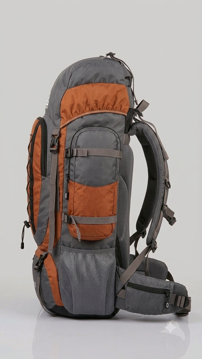 JAG Himalay 63L Metal Frame Rucksack with Rain Cover for Trekking & Travel | Front Opening | Laptop Sleeve | Men & Women | 3 Year Warranty | 63 Litre - Image 6