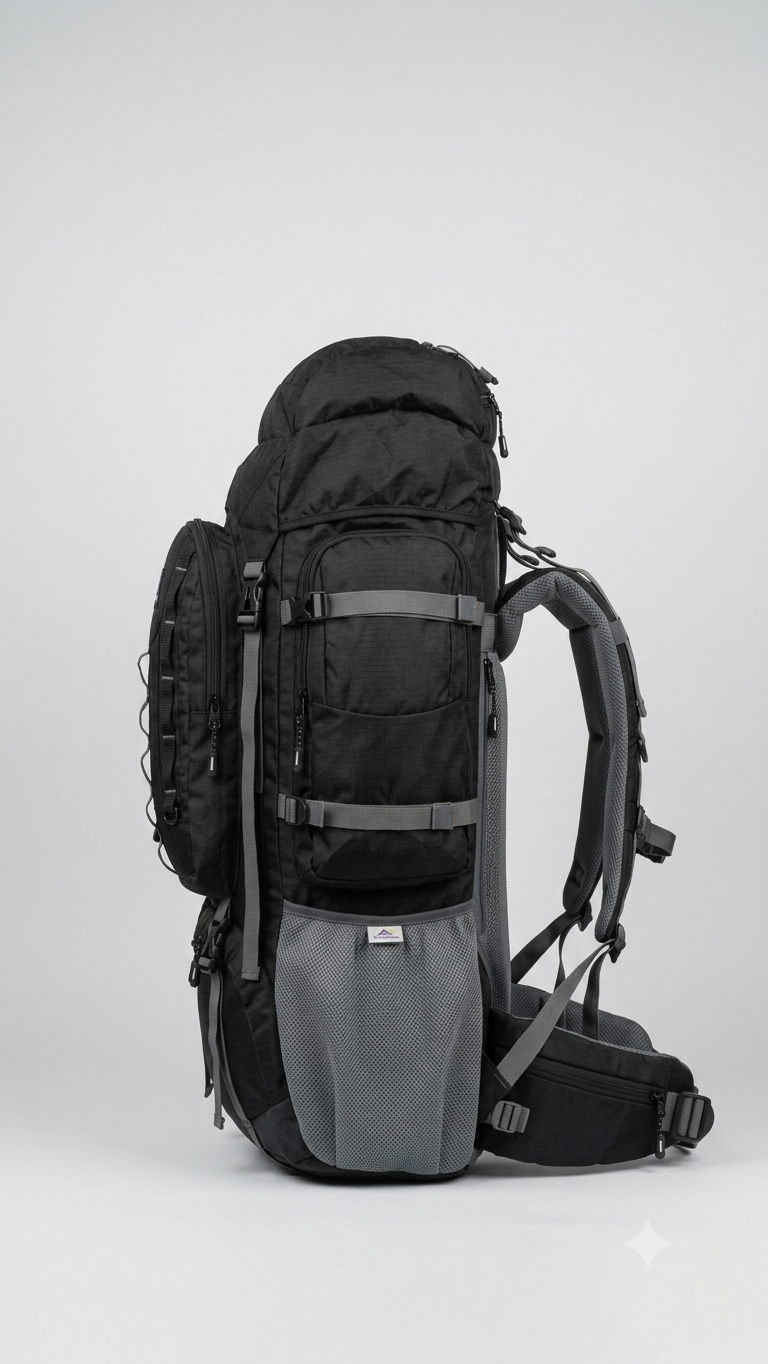 JAG Himalay 63L Metal Frame Rucksack with Rain Cover for Trekking & Travel | Front Opening | Laptop Sleeve | Men & Women | 3 Year Warranty | 63 Litre - Image 14