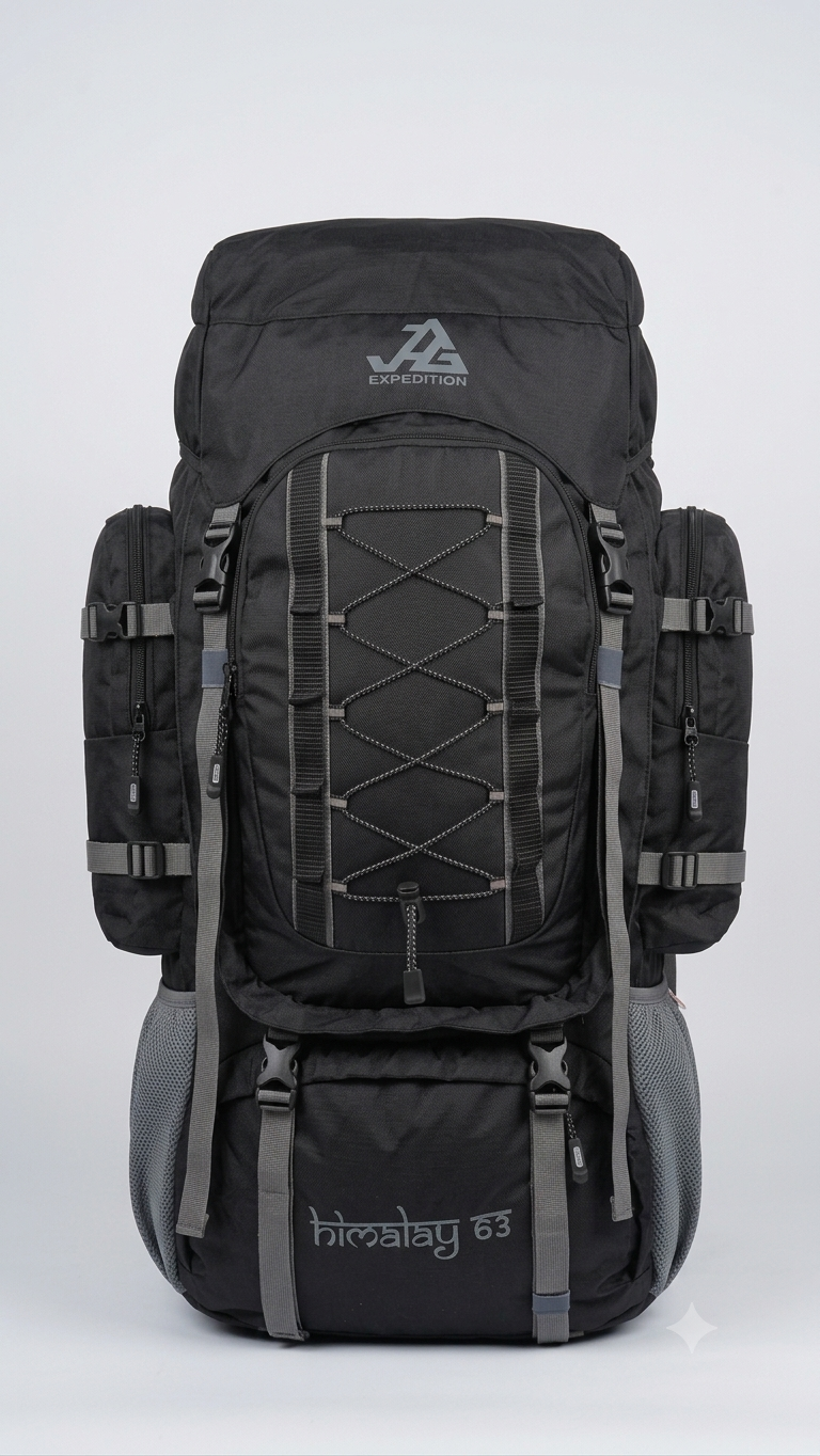 JAG Himalay 63L Metal Frame Rucksack with Rain Cover for Trekking & Travel | Front Opening | Laptop Sleeve | Men & Women | 3 Year Warranty | 63 Litre - Image 13