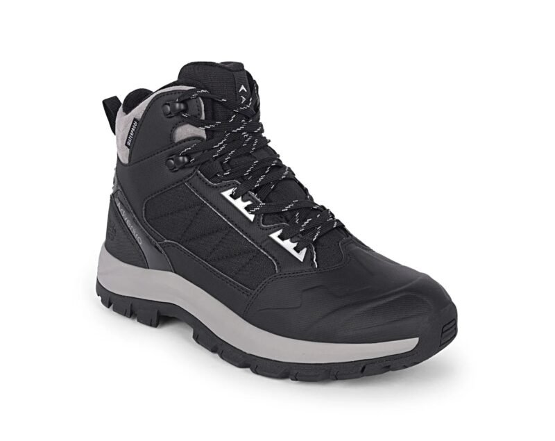 Adventra Men Waterproof Mid-Top Hiking Shoes with 3M Insulation (WH1104) Black