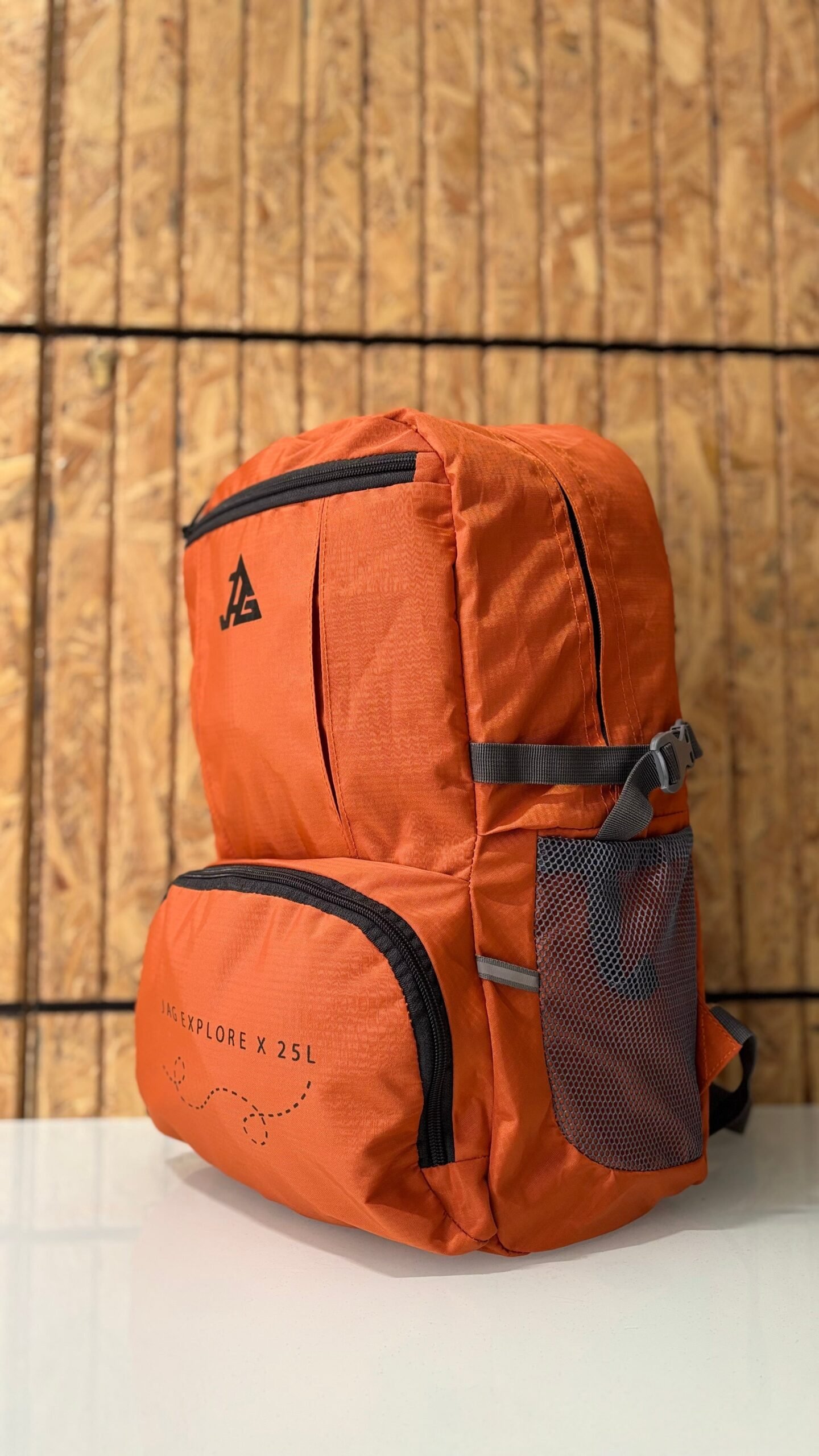 JAG Explore X 25L Self Foldable Daypack | Backpack and Day Bag for Hiking and Day Trips | Orange - Image 4