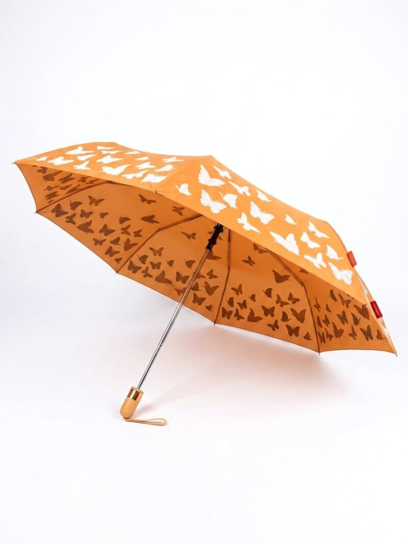 Jainsons Aurora X5 Umbrella | 3 Fold Umbrella | Magic Print | Orange