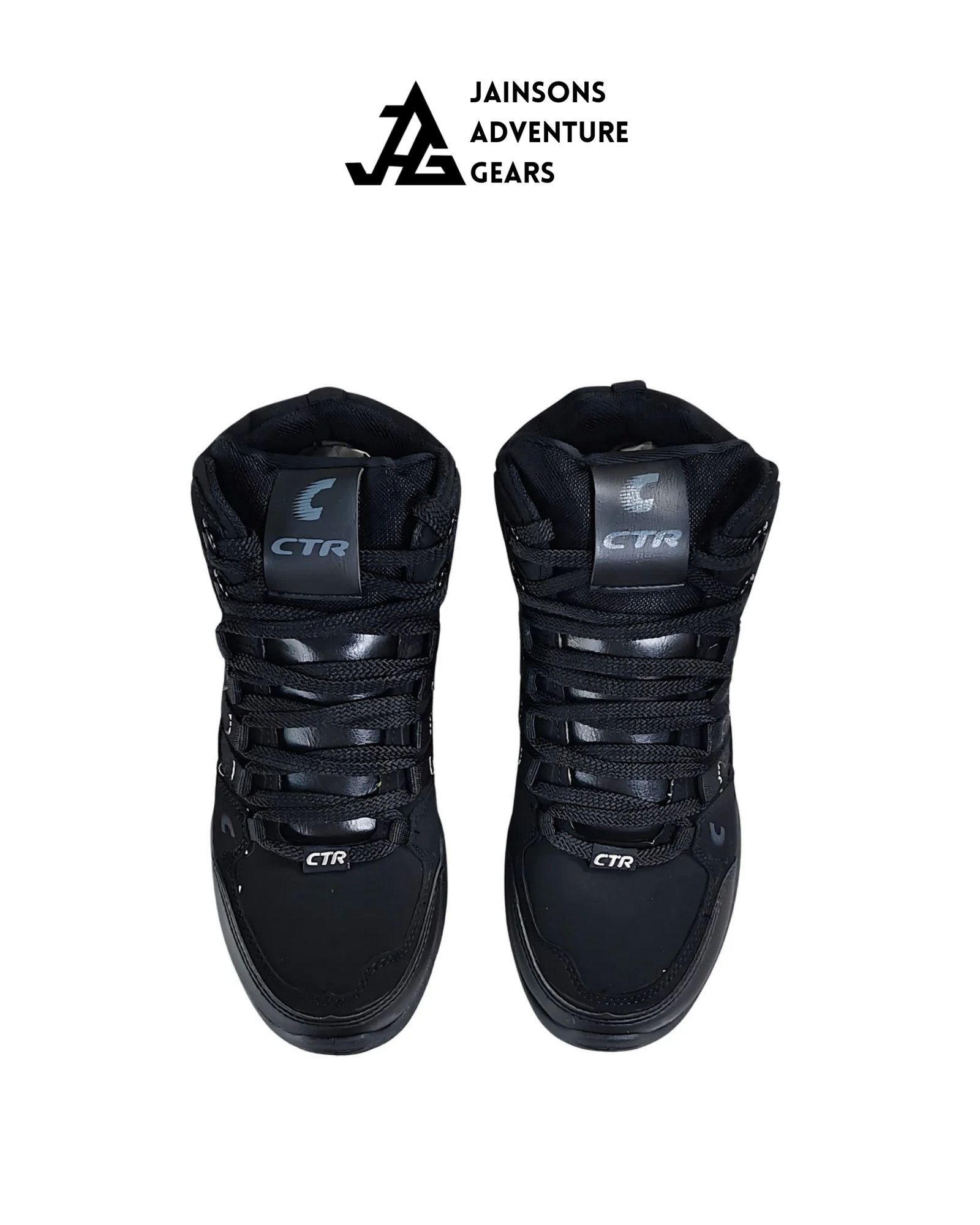 CTR RUB 600 Series High Ankle Hiking & Trekking Shoes | Jet Black | Light Weight | Unisex | Coasters Trekking Shoes - Image 3