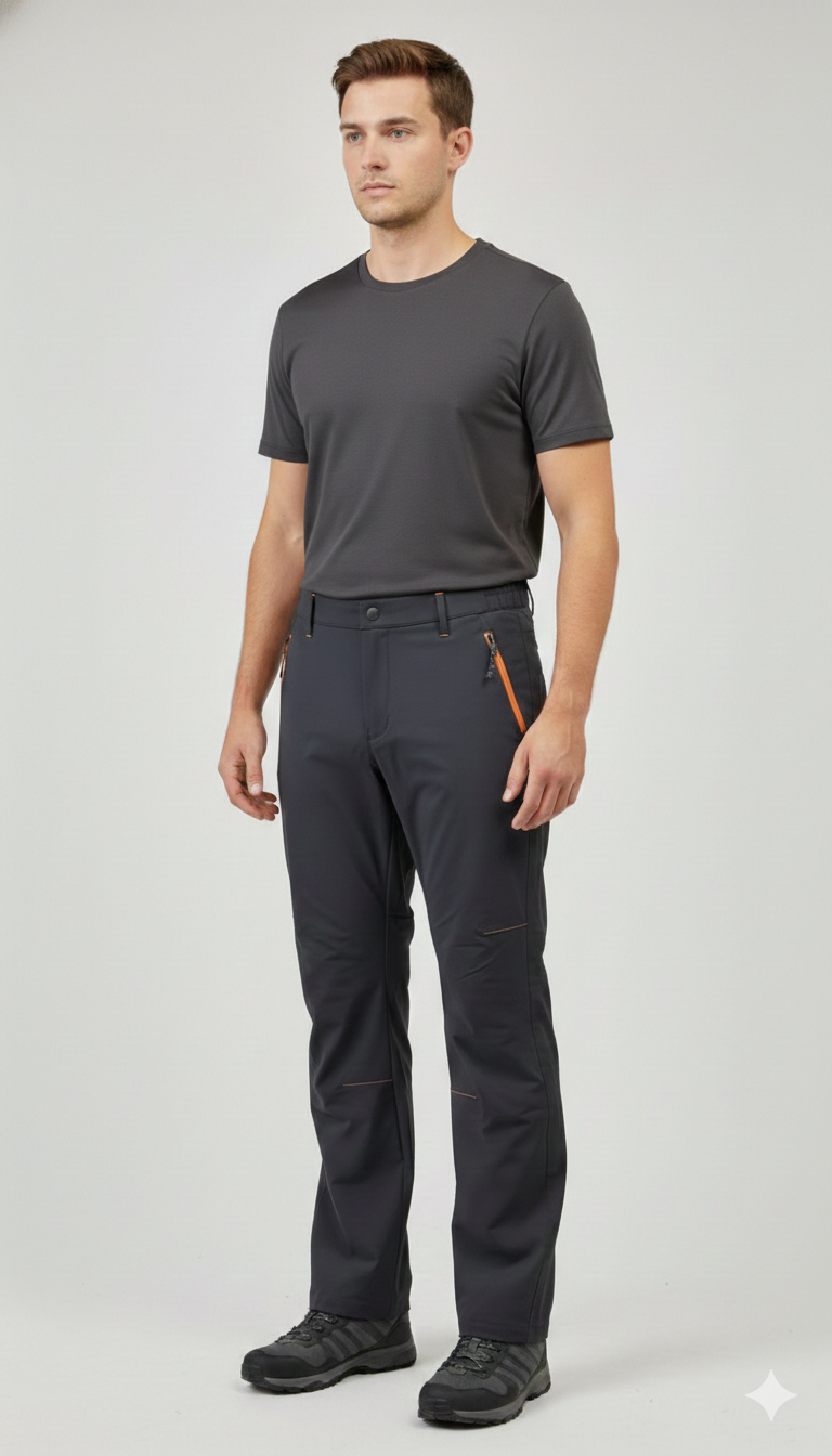 JAG Sprint Hiking & Trekking Pant | Performance Gear | 2 Pockets | Knee Darts | Midnight Black