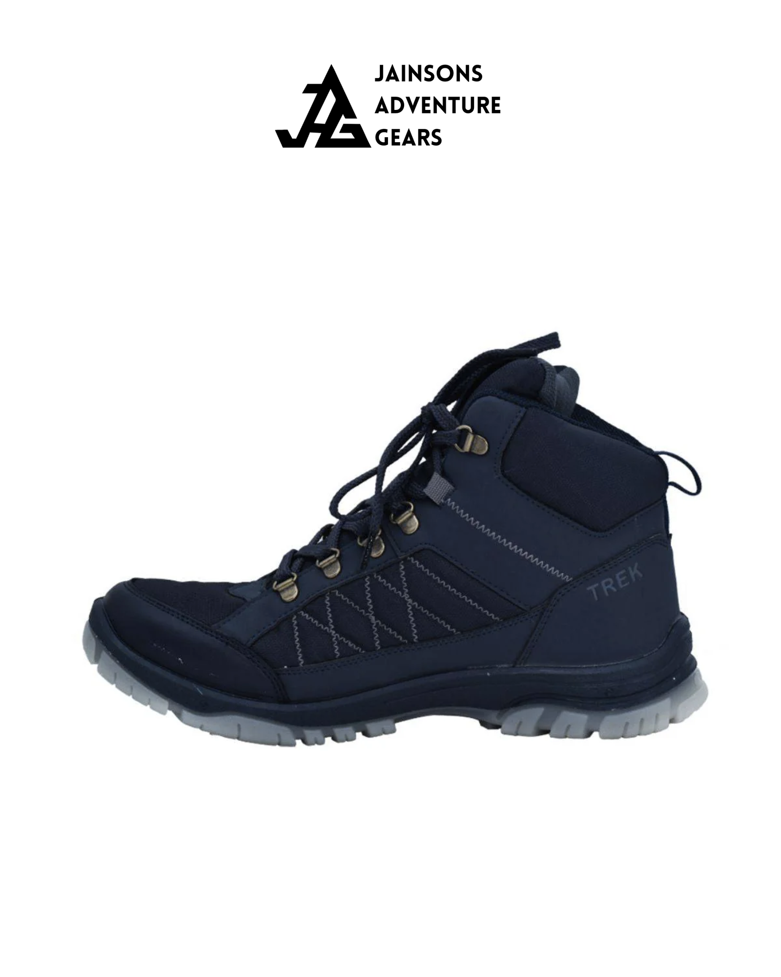 CTR Trek - 2 High Ankle Light Weight Trekking and Hiking Shoes - Blue - Image 2
