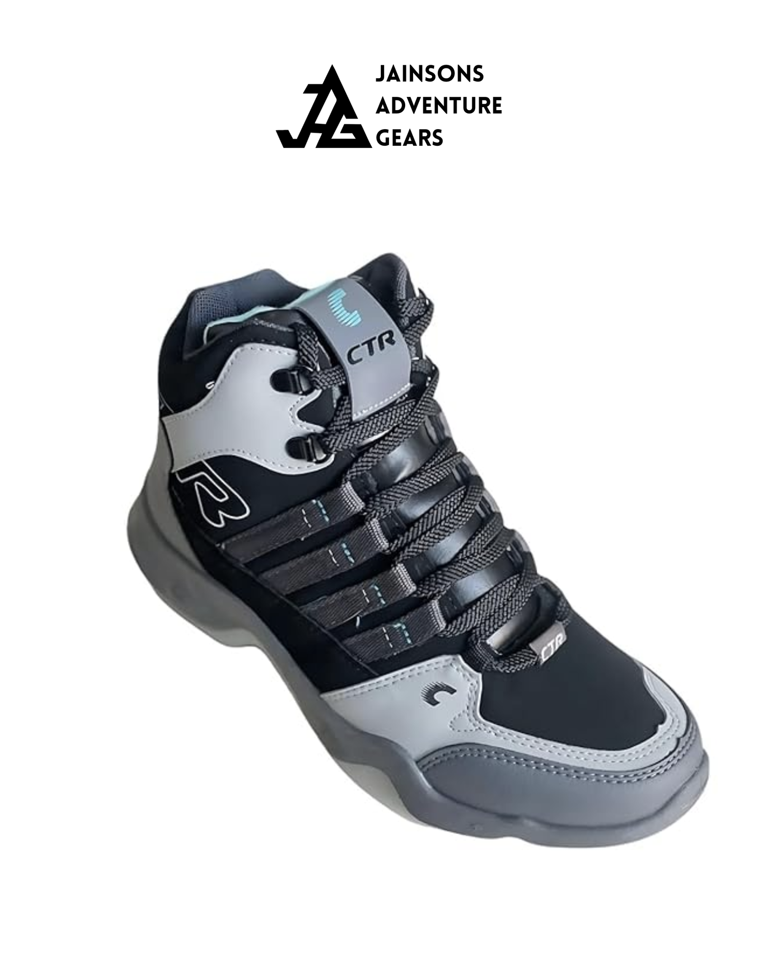 CTR RUB 600 Series High Ankle Hiking & Trekking Shoes | Ice Blue | Light Weight | Unisex | Coasters Trekking Shoes - Image 2