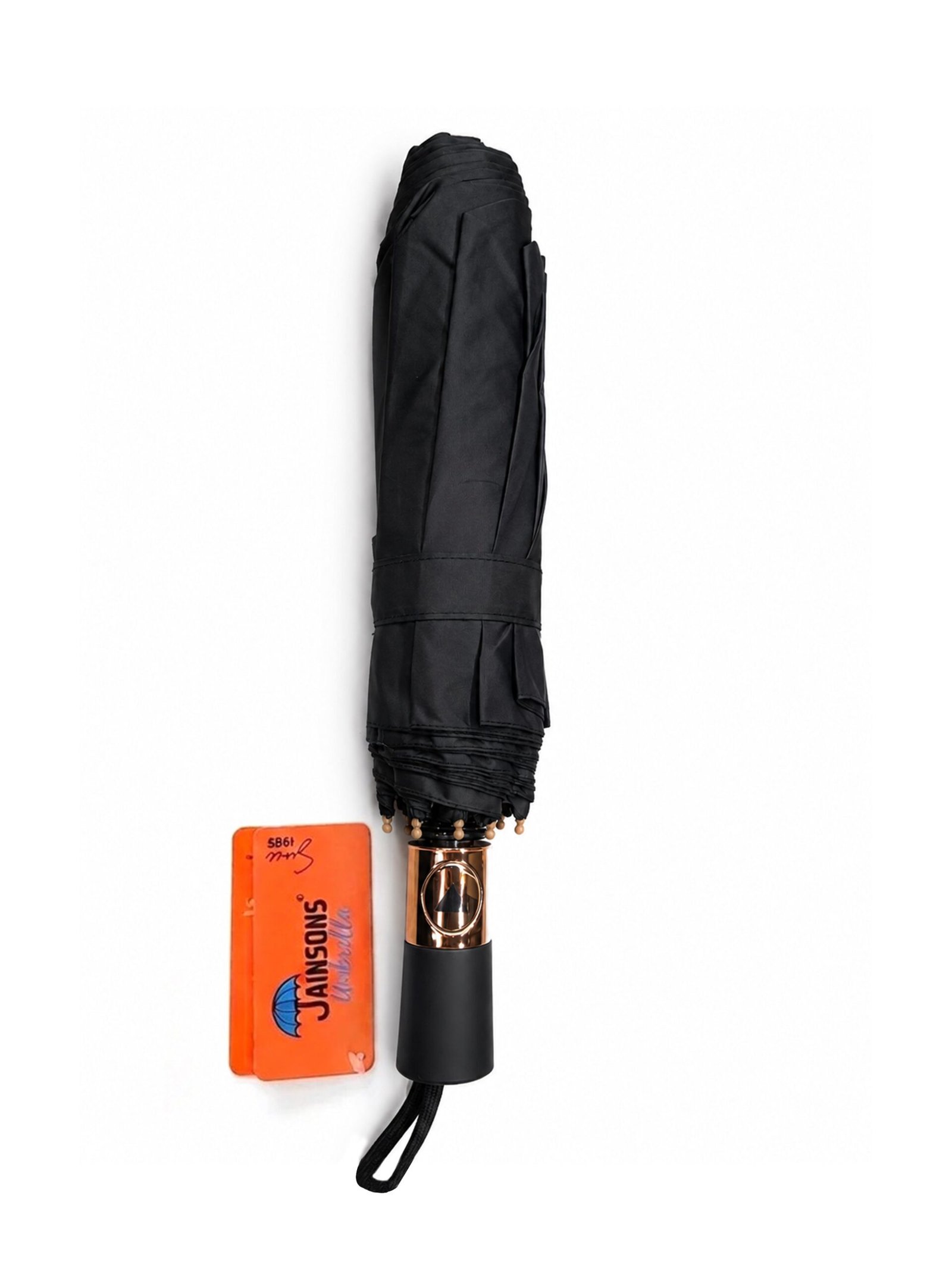 Jainsons Maverick X2 Umbrella | 3 Fold Umbrella | Jumbo Size | Black - Image 3