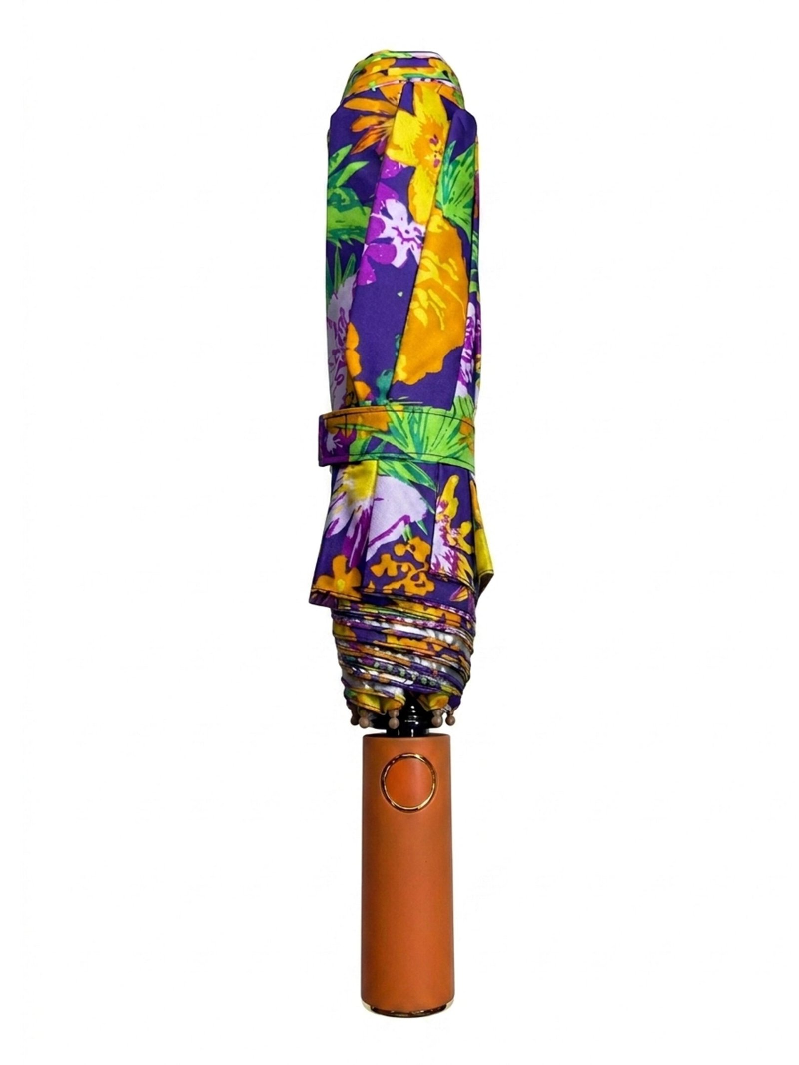 Jainsons Bloom X4 Umbrella | 2 Fold Umbrella | Silver Print | Flora 4 - Image 3