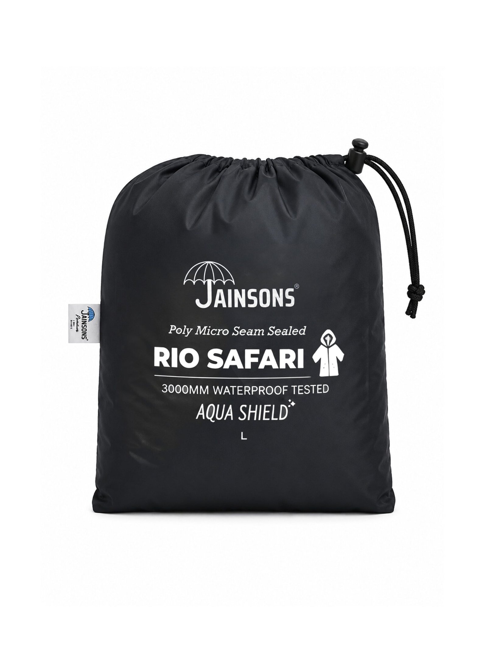 Jainsons Men's Rio Safari Raincoat Set | Black & Yellow | Poly Micro Seam Sealed | 3000MM Waterproof Tested - Image 3
