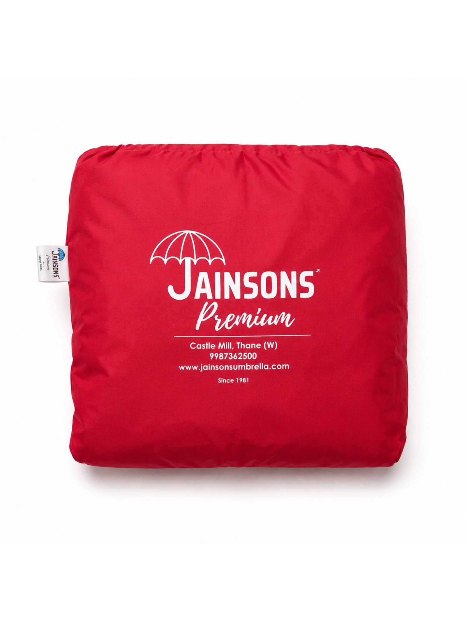 Jainsons Premium Women's Long Raincoat | Red | Waterproof Hooded Rainwear with Belt & Carry Pouch - Image 3