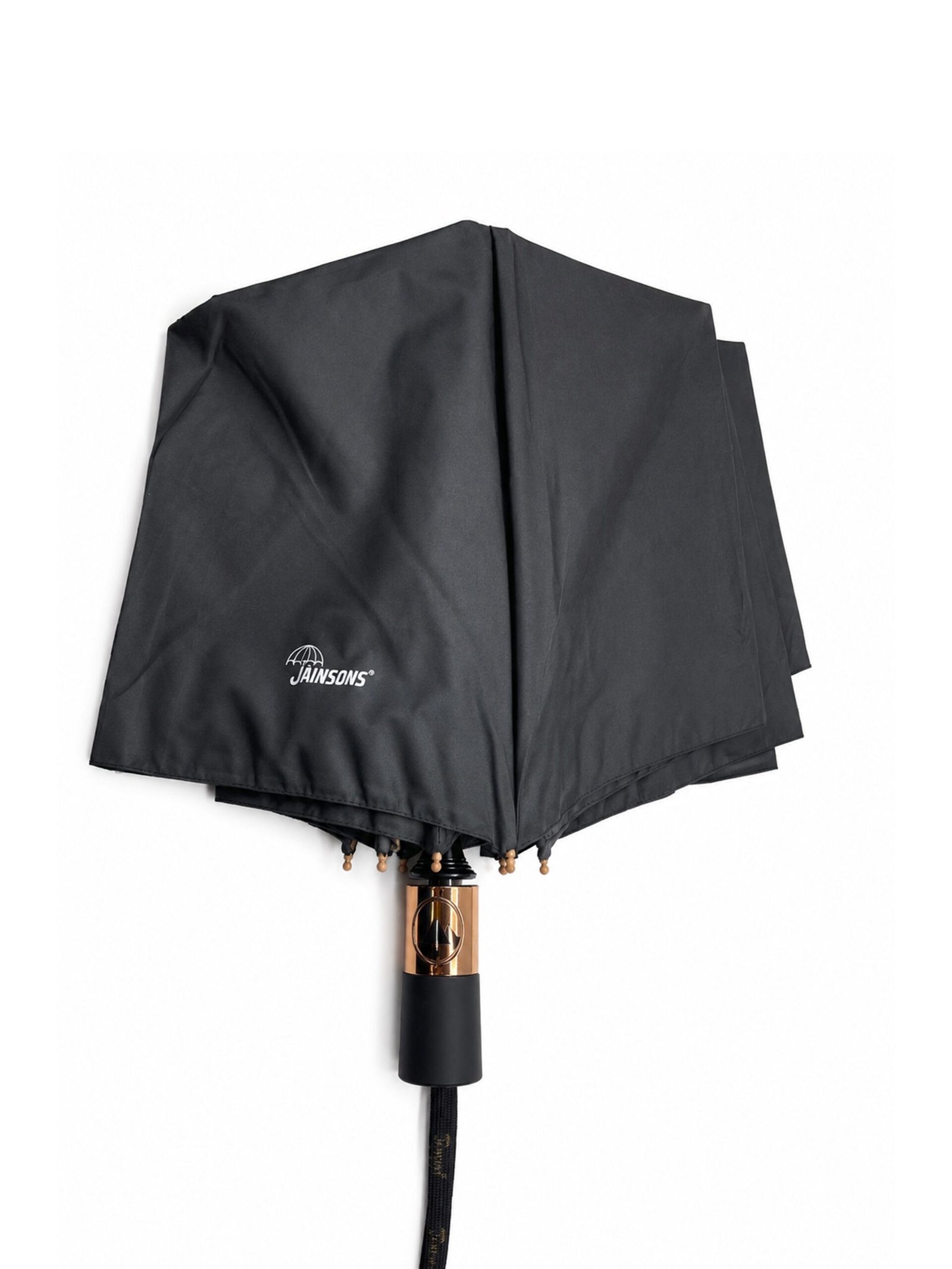 Jainsons Diplomat X1 Umbrella | 3 Fold Umbrella | Solid Black | Jet Black - Image 4