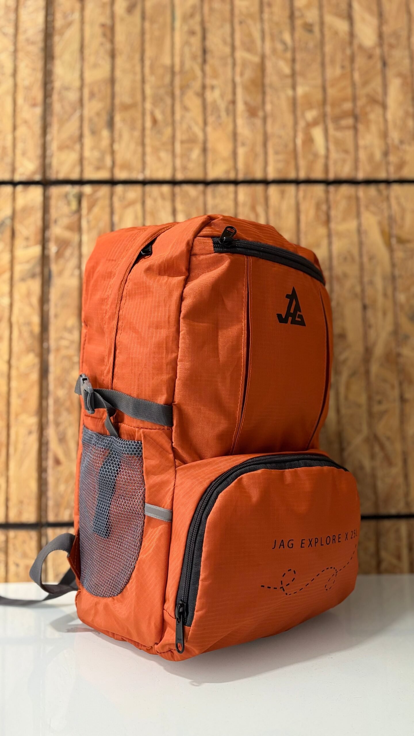 JAG Explore X 25L Self Foldable Daypack | Backpack and Day Bag for Hiking and Day Trips | Orange - Image 2